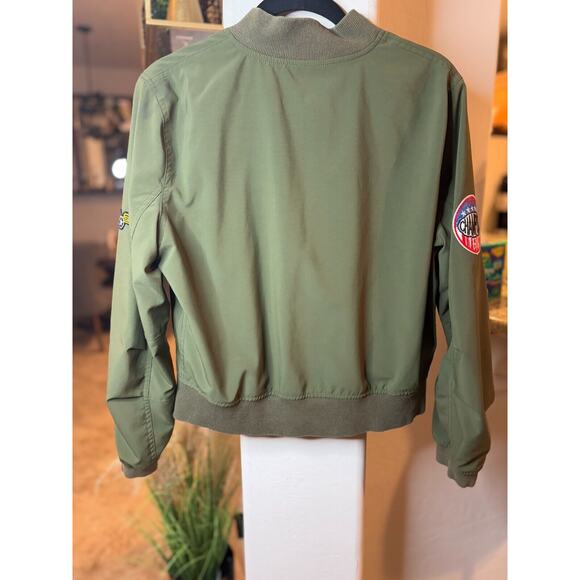 Chelsea and Violet Green Bomber Jacket Size Medium 6-10 - Picture 3 of 5